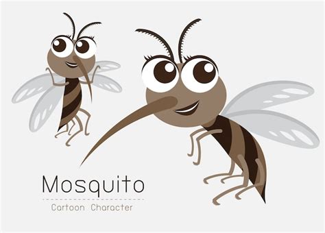 Premium Vector Mosquito Cartoon Character Cute Style Concept