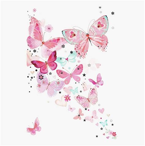 Transparent Pink Butterfly Clipart Pink Butterfly Background Hd Png