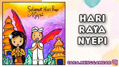 Cara Membuat Kartu Ucapan Tema Selamat Hari Raya Nyepi Ep 332 YouTube