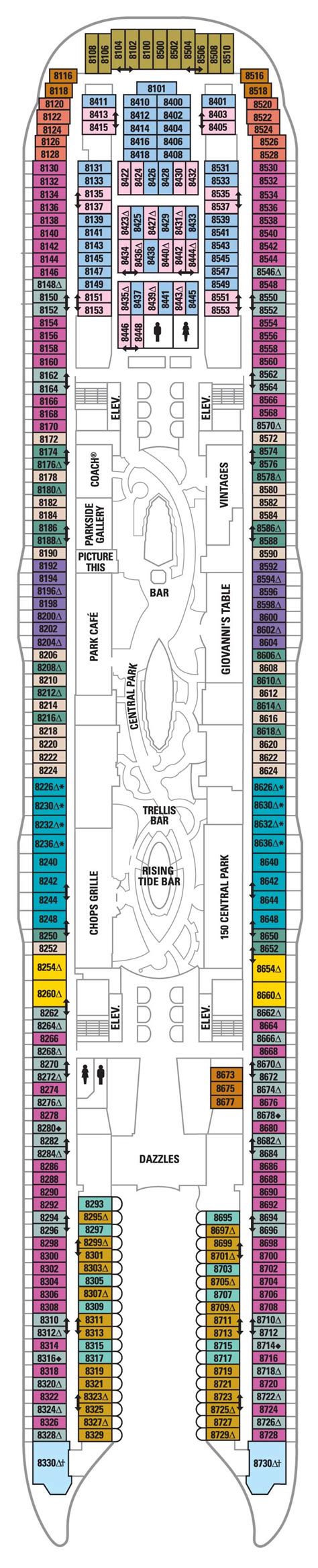 Deck Plan For Allure Of The Seas F