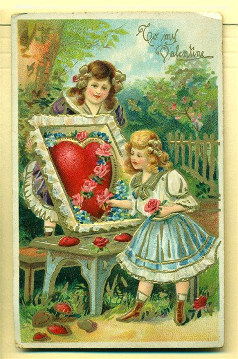Antique 1910 Germany Valentine Greeting Card By