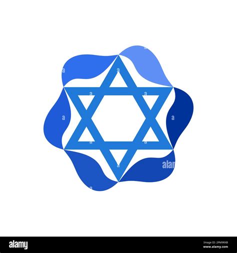 Vector Illustration Of The Jewish Star Of David Symbol Combined With