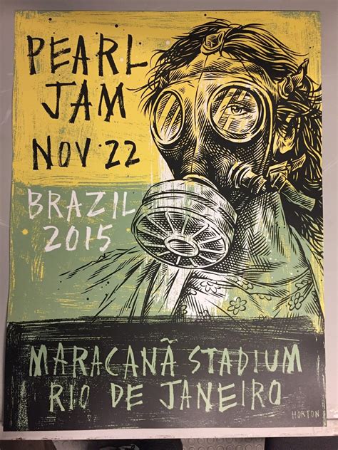 Inside The Rock Poster Frame Blog Ben Horton Pearl Jam Rio De Tour