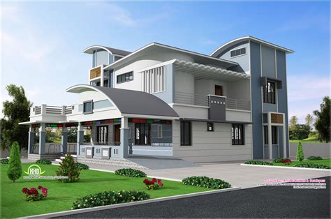 Modern Unique Style Villa Design Kerala Home Design And Floor Plans