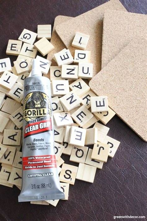 How To Make Scrabble Tile Diy Coasters Green With Decor Scrabble