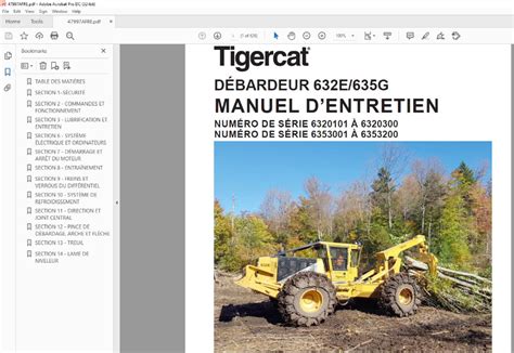 Tigercat DÉBARDEUR 632E 635G MANUEL DENTRETIEN PDF DOWNLOAD French