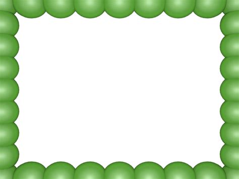Light Green Bubbly Pearls Rectangular Powerpoint Border