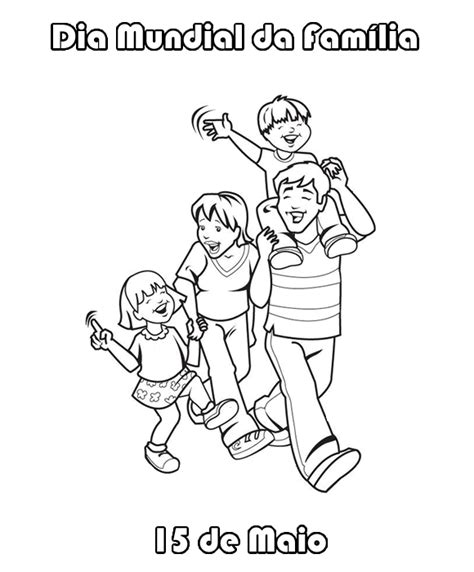 O dia da família é comemorado anualmente em 8 de dezembro, no brasil. Dibujos infantiles del Día de la Familia para colorear ...