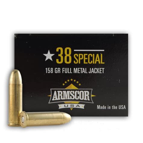 38 Special 158 Grain Fmj Armscor 50 Rounds Ammo