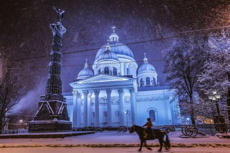 Winter St Petersburg Trinity Cathedral Photo Sergey Bogomyako
