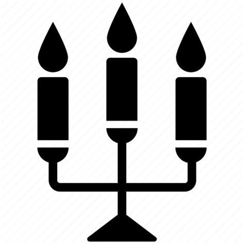 Burning candle, candle light, candle with stand, decorative candle, light stand icon