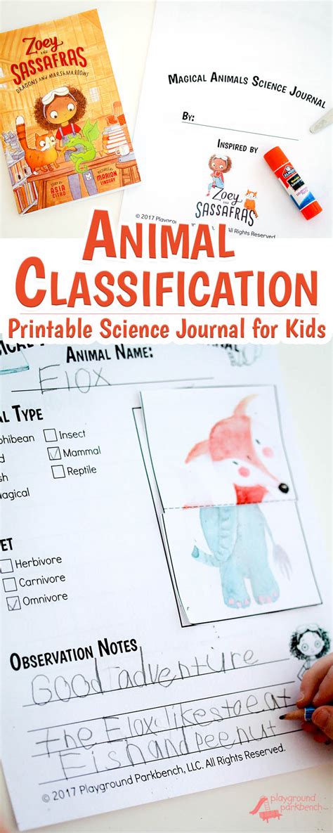 Playful Animal Classification Science Journal for Kids