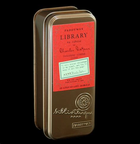 the library collection charles dickens two wick travel candle paxton gate
