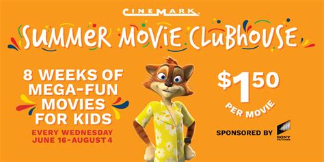 Cinemark Summer Movie Clubhouse 150 Movies All Summer