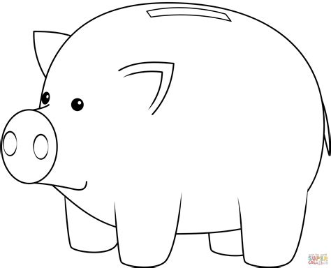 Piggy Bank coloring page | Free Printable Coloring Pages