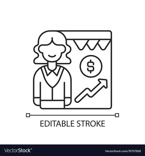 Sales Department Linear Icon Royalty Free Vector Image