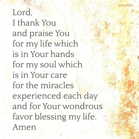 Prayer For Blessing My Life Prayables