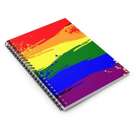 Lgbtq Pride Flag Spiral Notebook Ruled Line Etsy