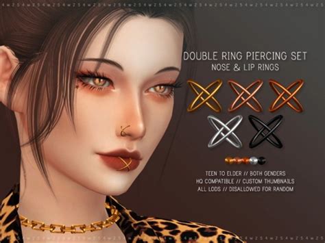 Best Sims 4 Nose And Septum Ring Cc Piercings Fandomspot
