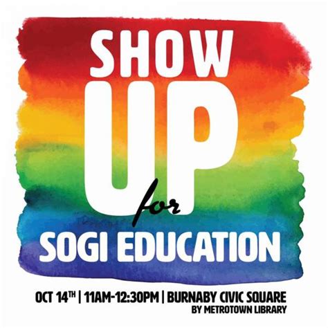 burnaby rally to support lgbt inclusive sogi in schools to be held on october 14 georgia