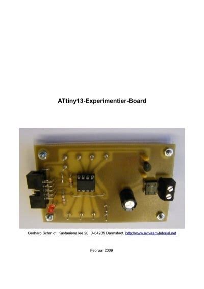 ATtiny13 Experimentier Board AVR Assembler Tutorial