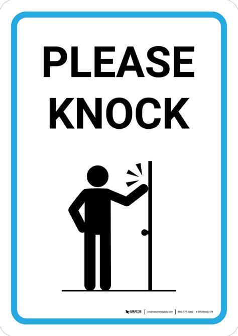 please knock sign printable