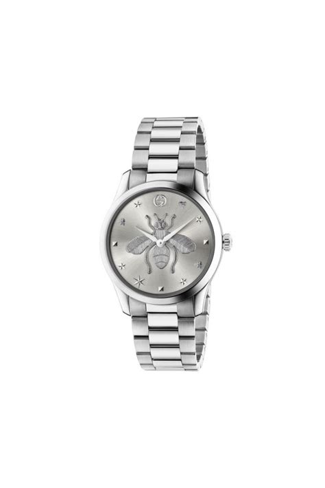 Gucci G Timeless Silver Bee 38mm Ya1264126 Watches From Ray And Scott