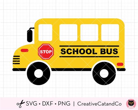 Autobús Escolar Svg Dxf Regreso A La Escuela Svg Autobús Etsy México