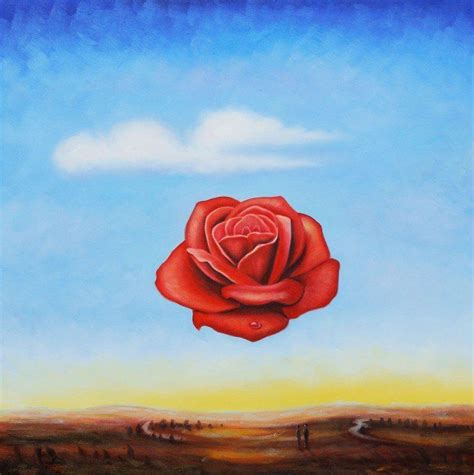The Meditative Rose By Salvador Dali Handmade Oil Paintings
