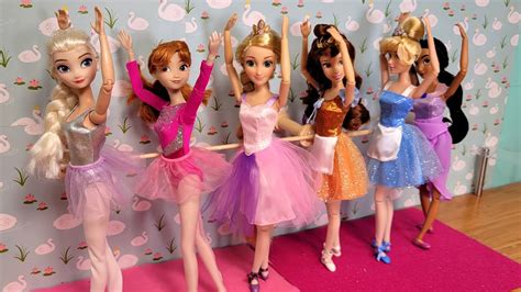 ballet show elsa and anna are ballerinas barbie nice dresses dancing youtube