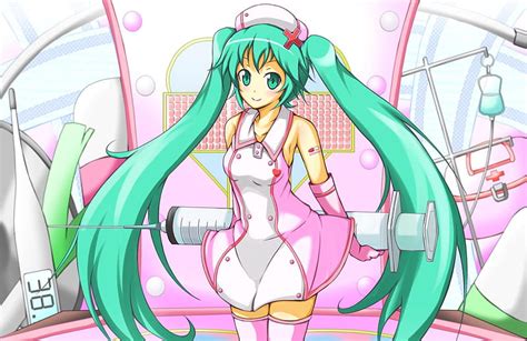 720p Free Download Nurse Miku Pretty Nurse Nice Anime Aqua