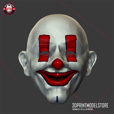 Henchmen Mask Dark Knight Joker Clown Cosplay Mask 3d Model 3d