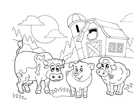 Kleurplaat Boerderij Moeilijk Boerderij