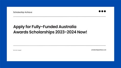 Apply For Fully Funded Australia Awards Scholarships 2023 2024 Now