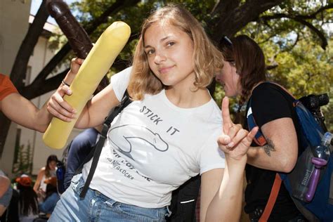 Photos Students Storm Ut Armed With Colorful Dildos And A Powerful Message Cocks Not Glocks