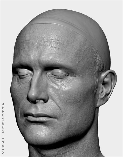 Hello Guys This Is A Likeness Headsculpt Of Mad Mikkelsen That I Did