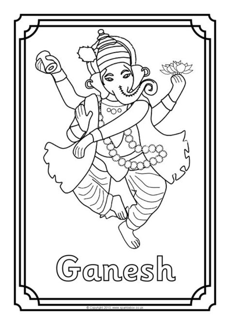 Coloring pages for hindu mythology: Hindu Gods Colouring Sheets (SB3276) - SparkleBox