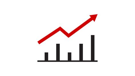Line Chart With Rising Graph Upwards For Presentations Business Etc