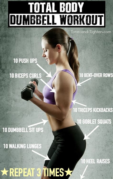 Total Body Dumbbell Workout Tone And Tighten