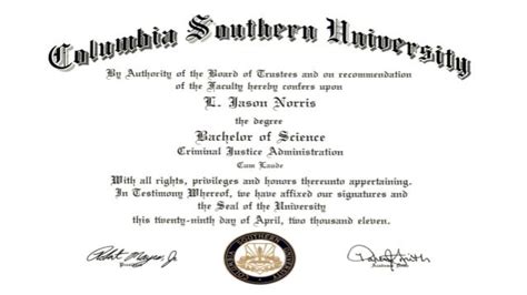Bachelors Degree Certificate