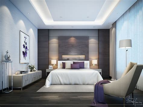 Contemporary Bedroom Interior Design On Behance Bedroom False Ceiling