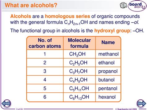 Organic Chemistry Alcohols