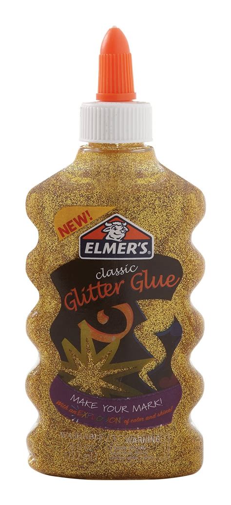 Elmers Classic Glitter Glue 177ml Gold 026000181921 Educational