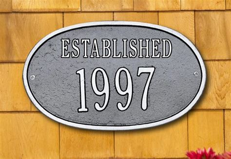 ESTABLISHED Year Sign - Custom Metal Plaque