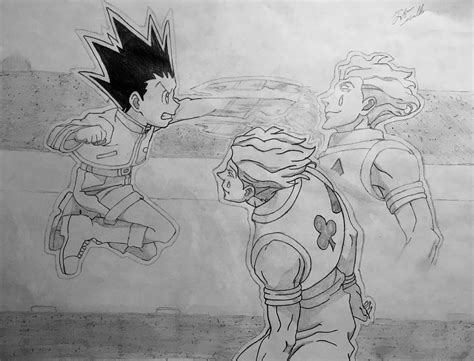 Gon Vs Hisoka In Heavens Arena Fanart By Me Rhunterxhunter