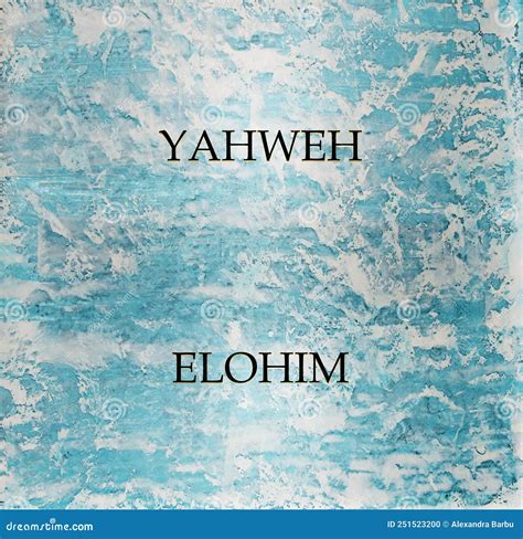 Elohim Yhwh Hebrew God Name Tetragrammaton Yahweh Jhvh Yahveh