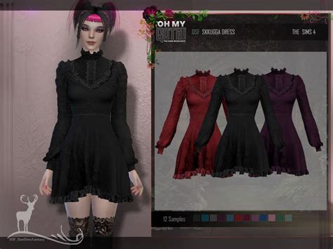 Sims 4 Teen Sims Four Sims Cc Vampire Clothes Vampire Dress Goth