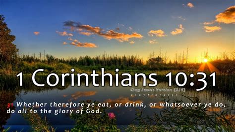 Verse Of The Day 1 Corinthians 1031 Kjv Highland Park Baptist