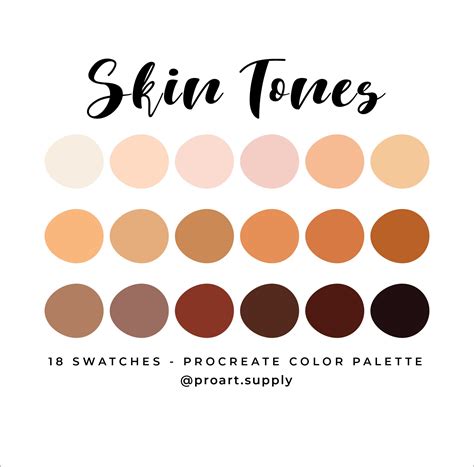 Female Skin Color Palette Hex Vode