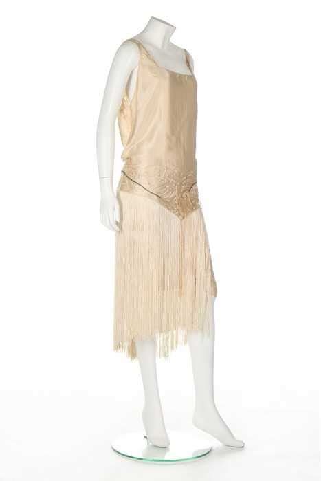 lot 78 a paquin couture ivory satin shawl effect